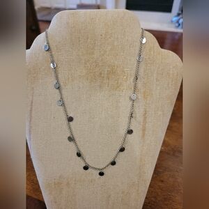 Elegant Silver Disc Necklace